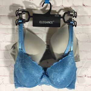 New York Elegance Bras 2 Pack Plus Size 40DD